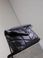 YSL 25S LOULOU PUFFER GM 35 IN BLACK CALFSKIN BLACK HARDWARE - Image 17
