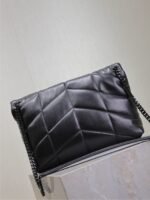 YSL 25S LOULOU PUFFER GM 35 IN BLACK CALFSKIN BLACK HARDWARE - Image 11