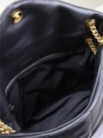 YSL 25S LOULOU PUFFER GM 35 IN BLACK CALFSKIN GOLD HARDWRE - Image 5