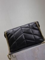 YSL 25S LOULOU PUFFER GM 35 IN BLACK CALFSKIN GOLD HARDWRE - Image 2
