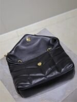 YSL 25S LOULOU PUFFER MINI 23 IN BLACK CALFSKIN GOLD HARDWRE - Image 4