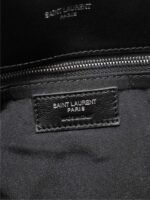YSL 25S LOULOU PUFFER GM 35 IN BLACK CALFSKIN SILVER HARDWRE - Image 18