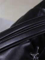 YSL 25S LOULOU PUFFER GM 35 IN BLACK CALFSKIN SILVER HARDWARE - Image 16