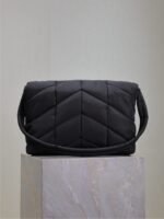 YSL 25S LOULOU PUFFER BAG 34 IN BLACK NYLON BLACK HARDWRE - Image 11