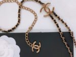CHAIN BELT IN GOLD METAL INTERWOVEN WITH CALFSKIN STRAPS - Image 12