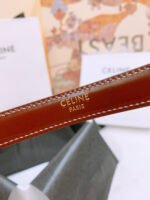 CELINE 25S BELT 18MM WITH ARC DE TRIOMPHE BUCKLE IN BURNT UMBER 571505 - Image 11