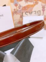 CELINE 25S BELT 18MM WITH ARC DE TRIOMPHE BUCKLE IN BURNT UMBER 571505 - Image 12