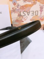 CELINE 25S TRIOMPHE BELT 25MM IN BLACK CALFSKIN GOLD HARDWARE 570969 - Image 12