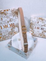 DIOR 25S BELT 20 MM IN LIGHT BEIGE BROWN CALFSKIN 572903 - Image 6