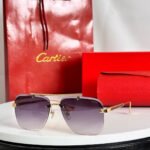SANTOS SQUARE FRAME SUNGLASSES 524492 IN METAL AND WOODEN - Image 14