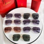 SANTOS SQUARE FRAME SUNGLASSES 524492 IN METAL AND WOODEN - Image 8