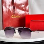 SANTOS SQUARE FRAME SUNGLASSES 524492 IN METAL AND WOODEN - Image 13
