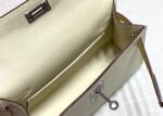 HM KELLY MINI 20 WHITE YELLOW BROWN EPSOM SILVER HARDWARE - Image 9