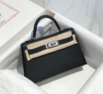 HM KELLY MINI 20 BLACK EPSOM SILVER HARDWARE - Image 10
