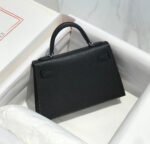 HM KELLY MINI 20 BLACK EPSOM SILVER HARDWARE - Image 11