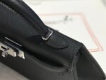 HM KELLY MINI 20 BLACK EPSOM SILVER HARDWARE - Image 6