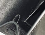 HM KELLY MINI 20 BLACK EPSOM SILVER HARDWARE - Image 8