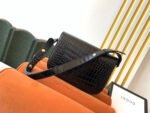GG 1955 Horsebit Bag 25cm Black Crocodile Leather Gold Hardware - Image 3