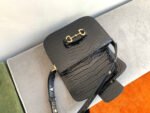 GG 1955 Horsebit Bag 25cm Black Crocodile Leather Gold Hardware - Image 6