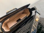 GG 1955 Horsebit Bag 25cm Black Crocodile Leather Gold Hardware - Image 16