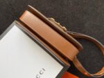 GG 1955 Horsebit Bag 25cm Brown Leather Beige Canvas Gold Hardware - Image 14