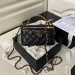 CC Vanity Case 17cm Black Lambskin Gold hardware - Image 10