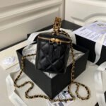 CC Vanity Case 17cm Black Lambskin Gold hardware - Image 6