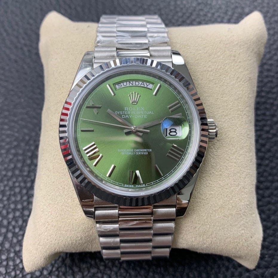 13267886959710526_06181489-733a-4417-8205-b87bd32e7811 DAY-DATE 41MM STAINLESS STEEL CASE GREEN DIAL - Image 1