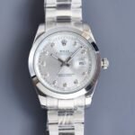 DATEJUST 41MM STEEL SMOOTH BEZEL DIAMOND NUMERALS - Option 1 Silvel Dial - Option 2 Japan Movement
