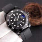 SUBMARINER DATE 40 BLACK CASE RUBBER STRAP - Option 1 Black Gold - Option 2 Japan Movement - Image 3
