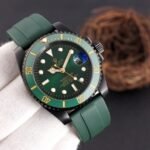 SUBMARINER DATE 40 BLACK CASE RUBBER STRAP - Option 1 Blue Gold - Option 2 Japan Movement - Image 2