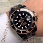 SUBMARINER DATE 40 CUSTOM GOLD BLACK HAND ENGRAVED