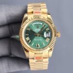 DAY-DATE 40 GOLD CASE JUBILEE BRACELET - Option 1 Green Dial - Option 2 Japan Movement - Image 3