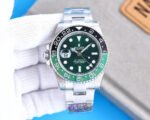 GMT-MASTER II CUSTOM GREEN BLACK BEZEL GREEN DIAL OYSTER BRACELET - Image 2
