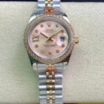 DATEJUST 28 TWO-TONE PINK GOLD DIAMOND BEZEL