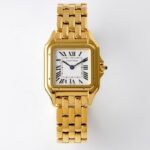 PANTHERE 27MM GOLD CASE WHITE DIAL