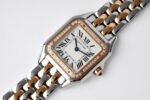 PANTHERE 27MM PINK GOLD SILVER CASE DIAMOND BEZEL WHITE DIAL - Image 2
