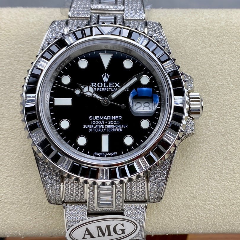 20230821_i1692565981_4059_0_jpg_59082d43-de56-426d-a007-408ef4499d26 Rolex Submariner Date Black Dial Full Diamond - Image 1