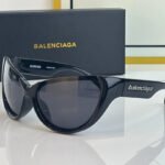 BALENCIAGA 0201S Black Mask Butterfly / Cat Eye Fashion Sunglasses 🖤