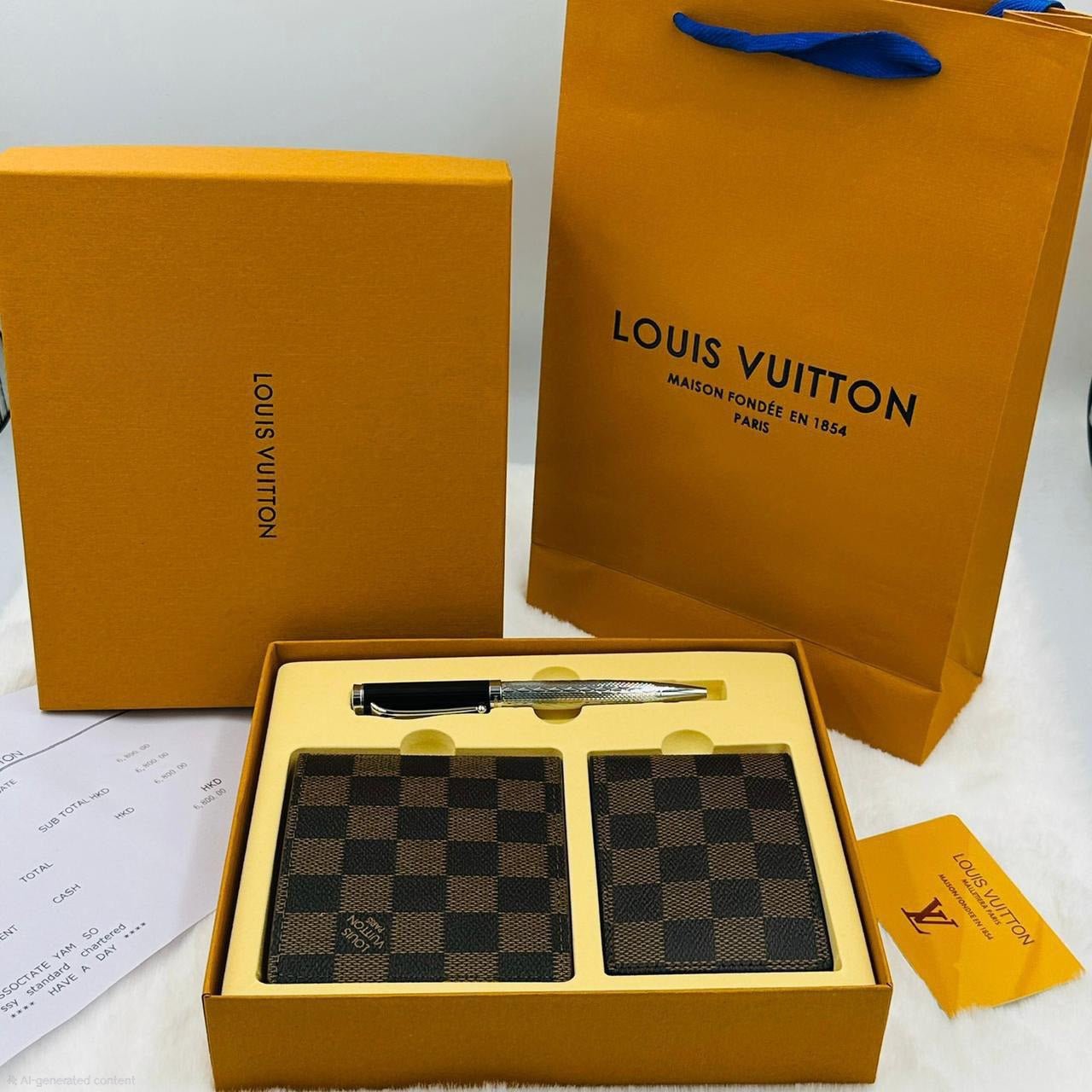 IMG-20260421-WA0005_1_a131f77c-042e-42dd-88a9-a65048460a46 Louis Vuitton Damier Ebene Wallet & Accessory Set - Image 1