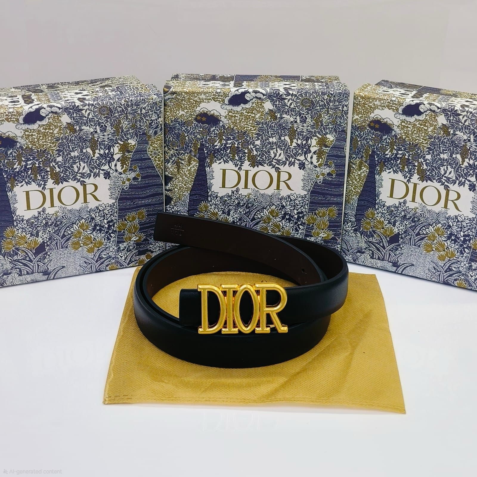 IMG-20260421-WA0009_1_156e059f-fccf-425b-87d5-fe6b9e7976c1 Dior Logo Letter Belt (Black/Gold) - Image 1