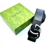 Gucci Interlocking G Belt (Black with Silver & Black Dual Tone Hardware)