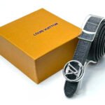 Louis Vuitton LV Circle Epi Leather Belt (Silver Hardware)