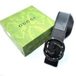 Gucci Interlocking G Belt (Black on Black)