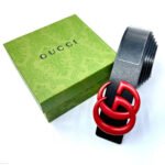 Gucci Interlocking G Belt (Black/Matte Red)