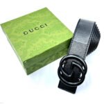 Gucci Interlocking G Belt (Black/Matte Black)