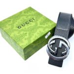 Gucci Blondie Interlocking G Belt (Black/Silver & Black Engraved)