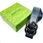Gucci Interlocking G Belt (Black/Black Chrome)