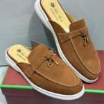 Loro Piana Summer Walk Charms Mules (Saddle Brown)
