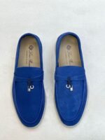 Loro Piana Summer Walk Loafers (Royal Blue) - Image 2
